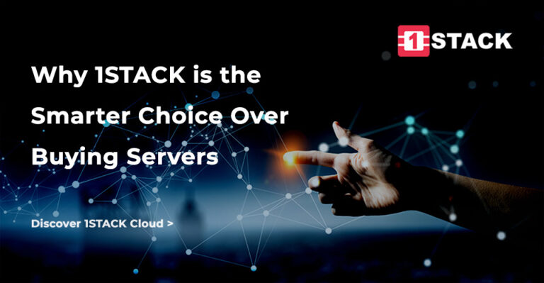 Comparison table between On-premises servers and 1STACK cloud services